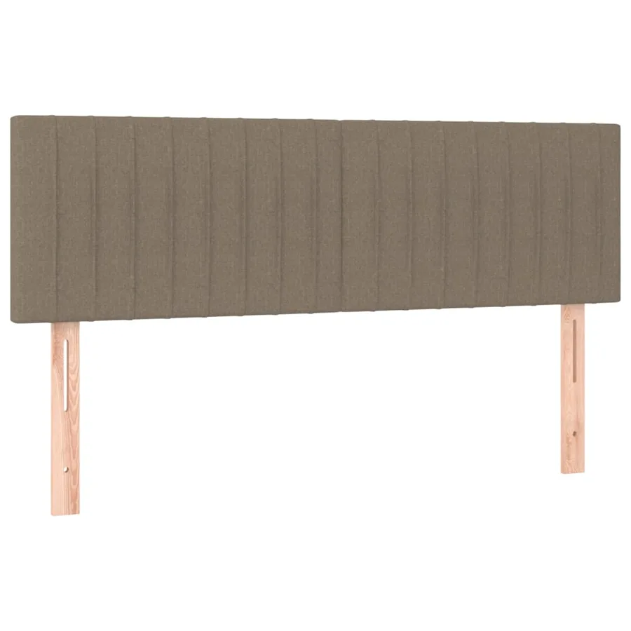 Sommier à lattes de lit avec matelas LED Taupe 140x190 cm Tissu - 7
