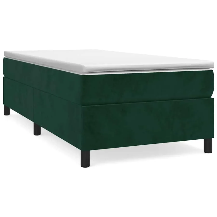 Sommier à lattes de lit avec matelas Vert foncé 90x200 cm - 2