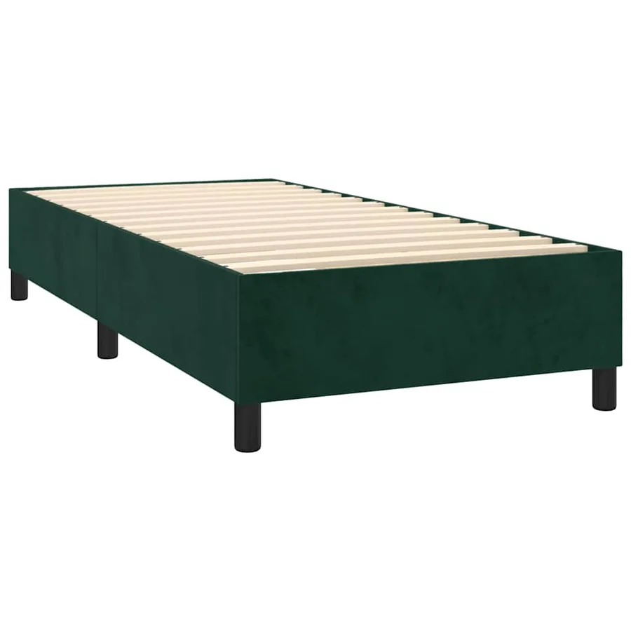Sommier à lattes de lit avec matelas Vert foncé 90x200 cm - 4