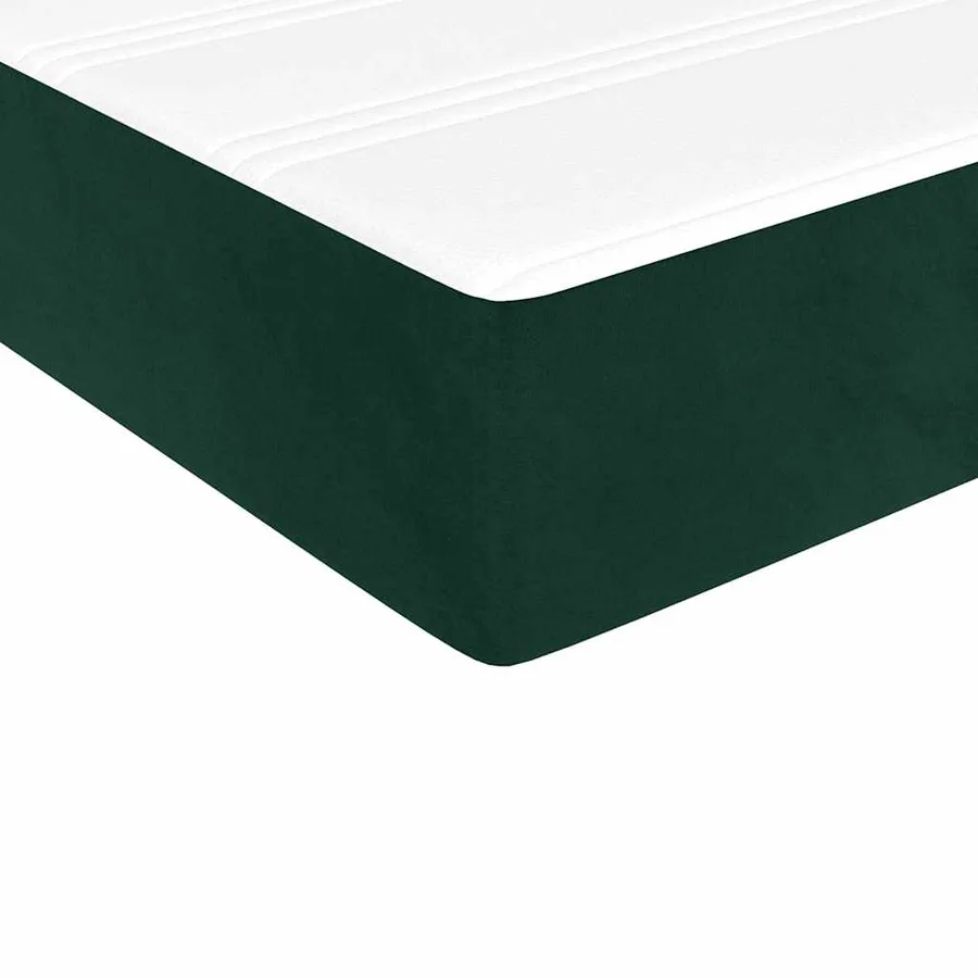 Sommier à lattes de lit avec matelas Vert foncé 90x200 cm - 8