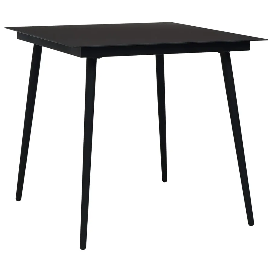 Ensemble à manger d'extérieur 5 pcs Rotin PVC Noir - 3