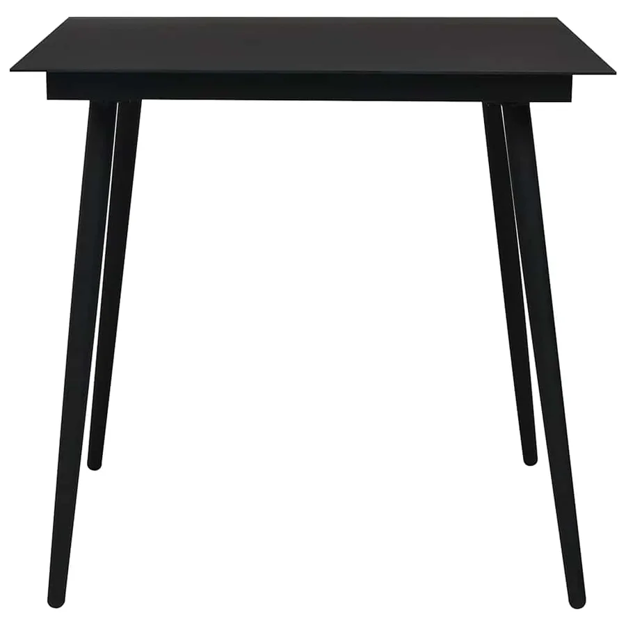Ensemble à manger d'extérieur 5 pcs Rotin PVC Noir - 4