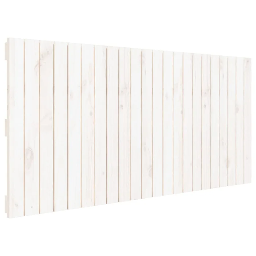 Tête de lit murale Blanc 140x3x60 cm Bois massif de pin - 2
