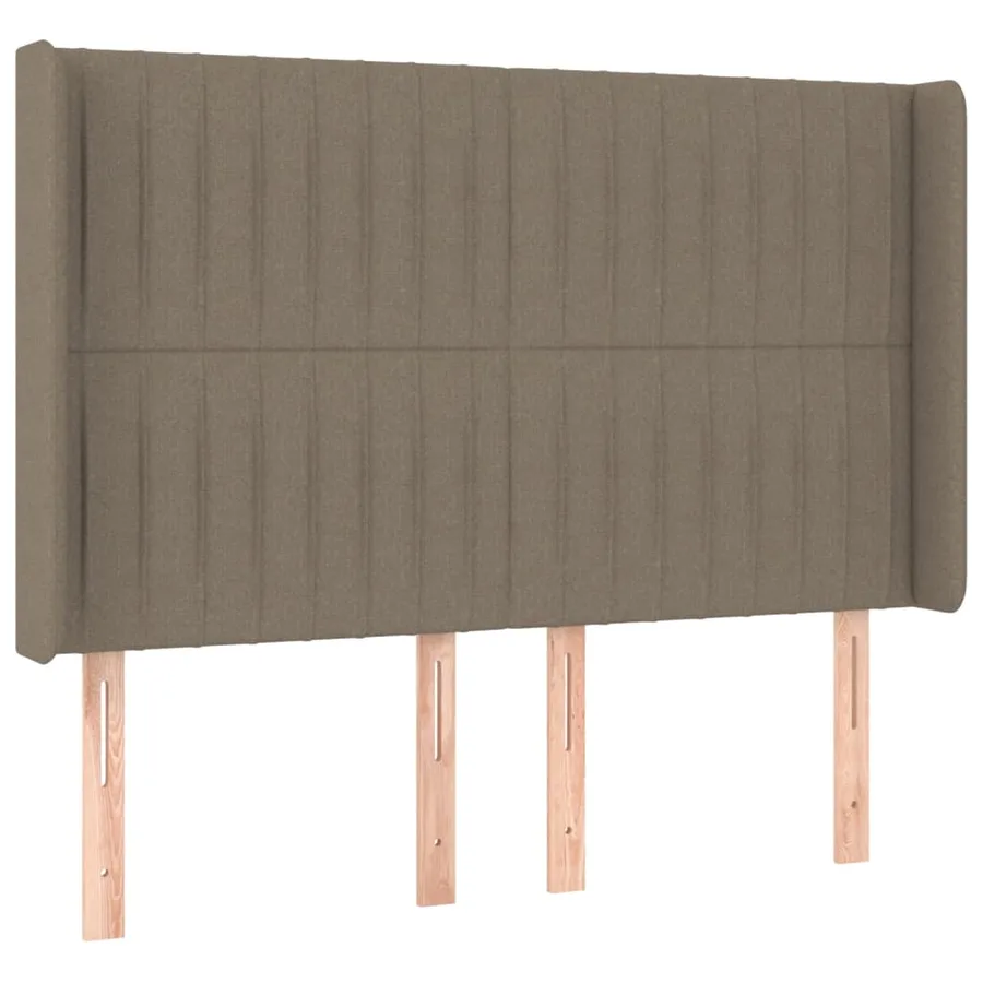 Tête de lit à LED Taupe 147x16x118/128 cm Tissu - 3