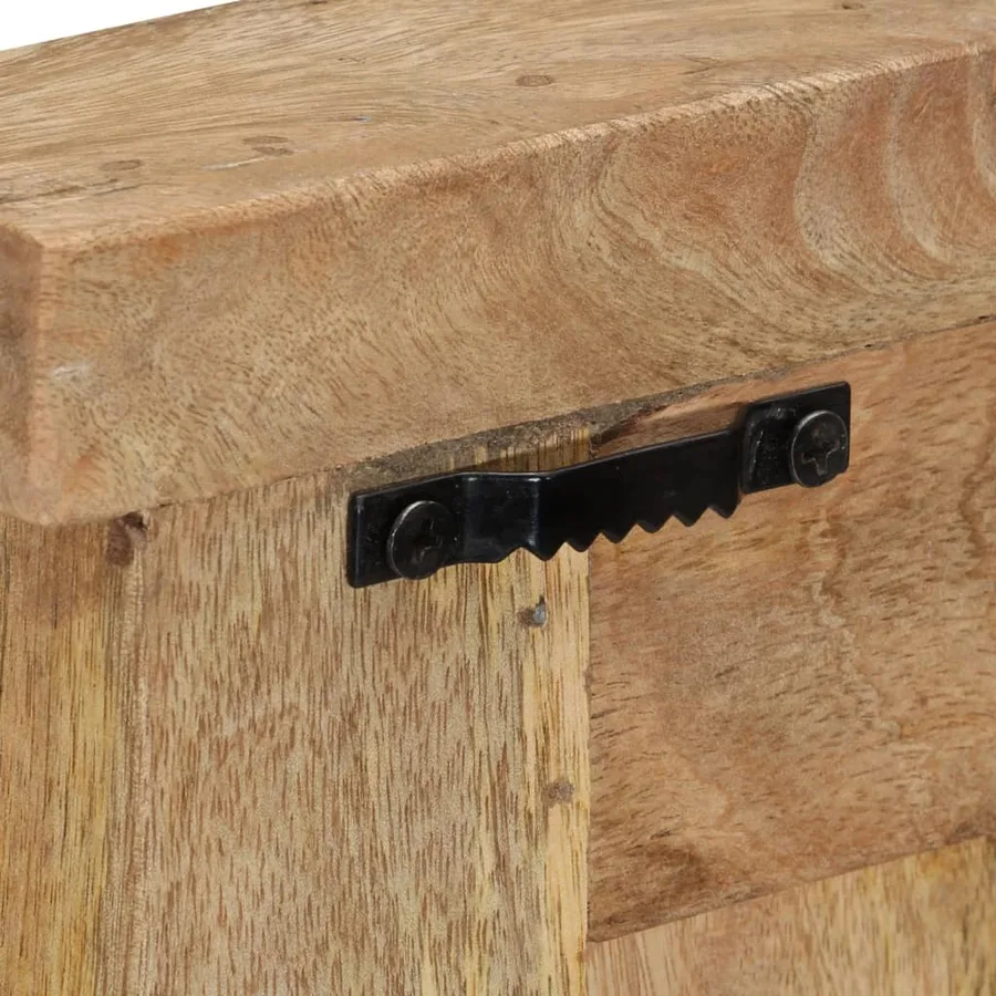 Porte-manteaux 2 pcs Bois massif de manguier 38x100 cm - 8