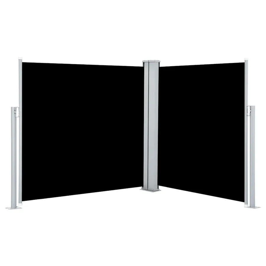 Auvent latéral rétractable Noir 100 x 600 cm - 2