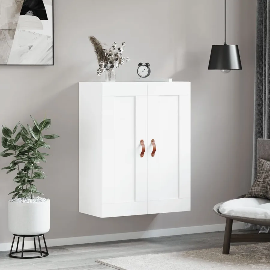 Armoire murale blanc 69,5x34x90 cm bois d'ingénierie - 3