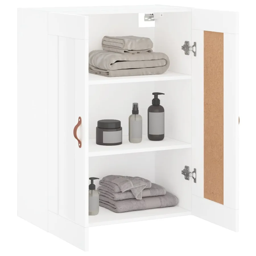 Armoire murale blanc 69,5x34x90 cm bois d'ingénierie - 4