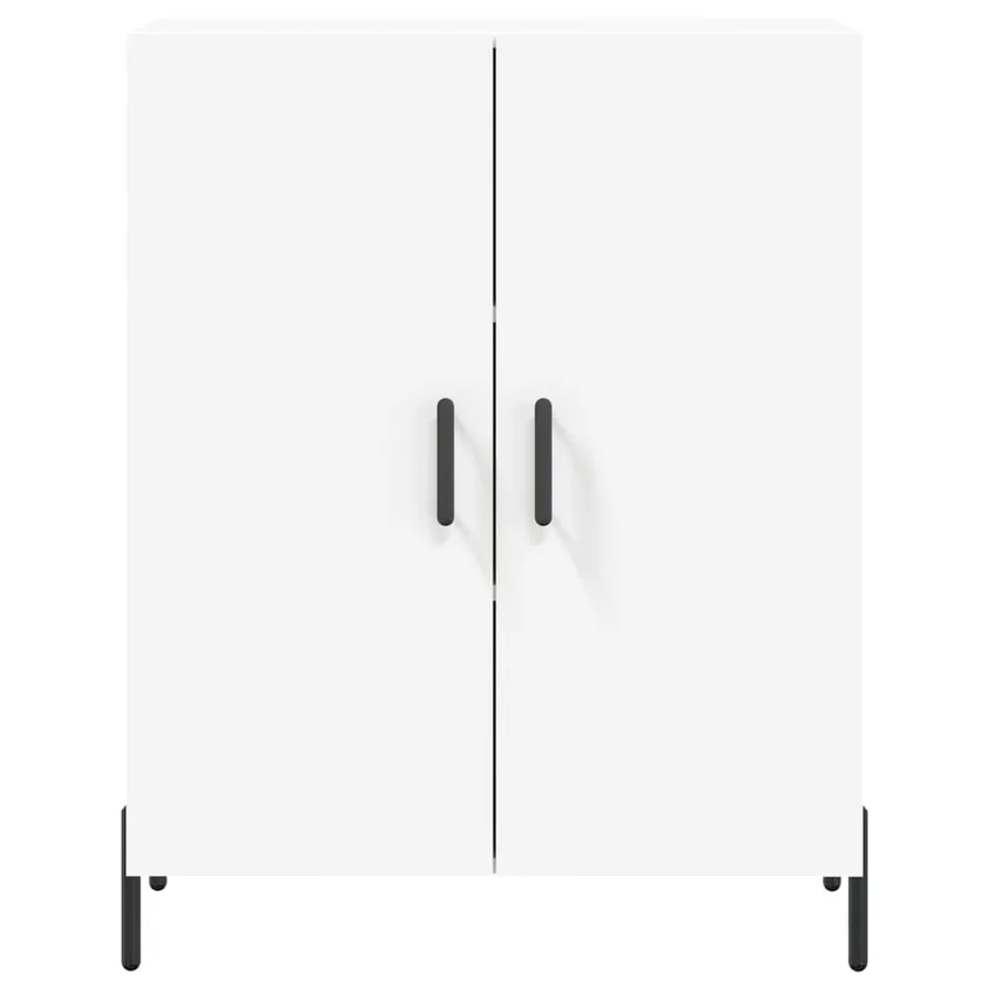 Buffet haut Blanc 69,5x34x180 cm Bois d'ingénierie - 8