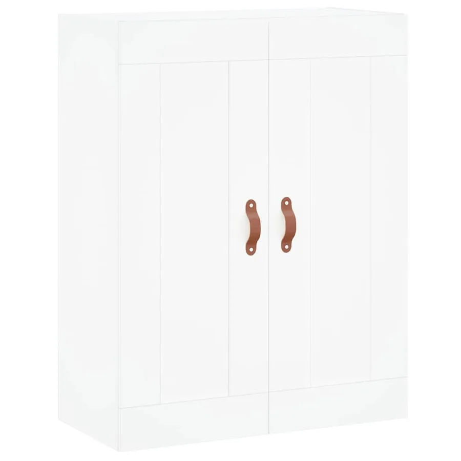 Buffet haut Blanc 69,5x34x180 cm Bois d'ingénierie - 4