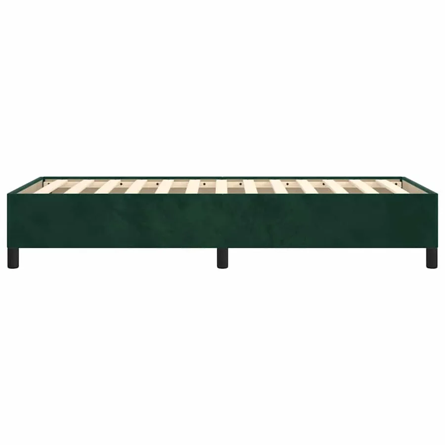 Cadre de lit sans matelas vert foncé 90x200 cm velours - 6