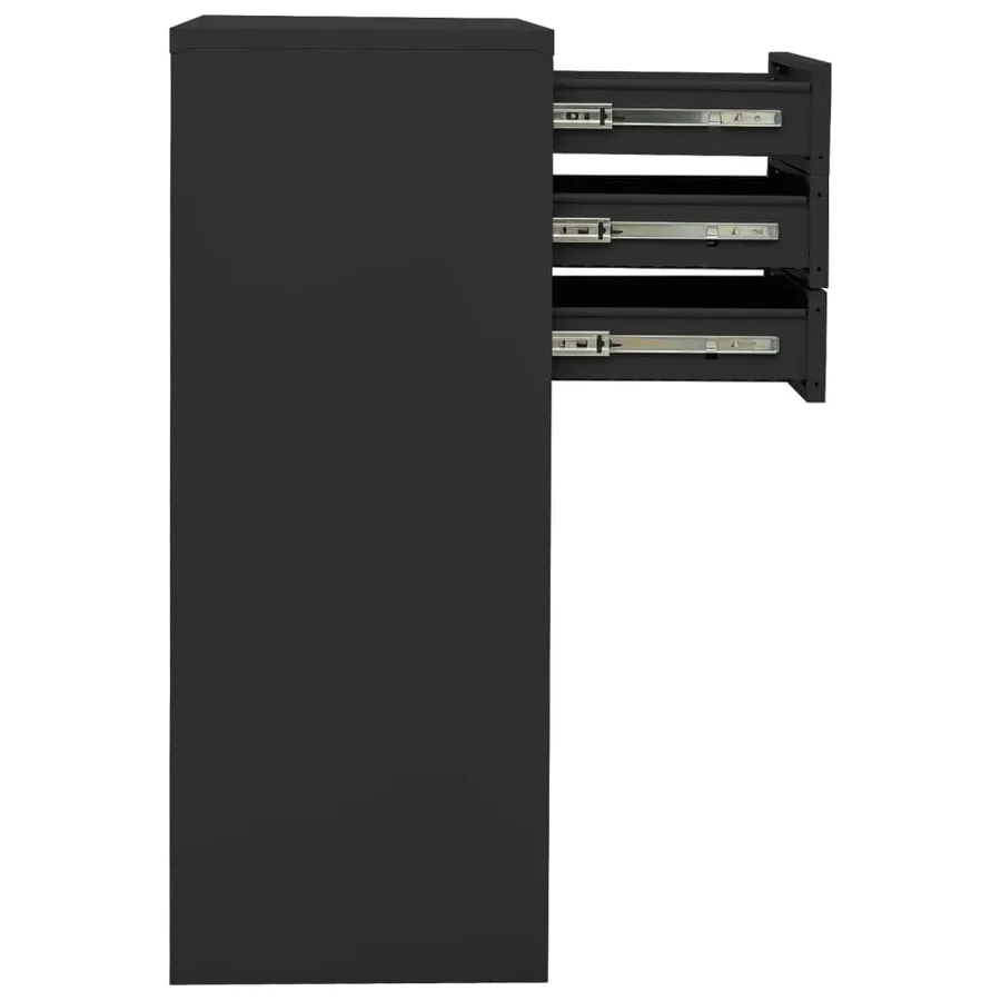 Armoire de bureau Anthracite 90x40x102 cm Acier - 4