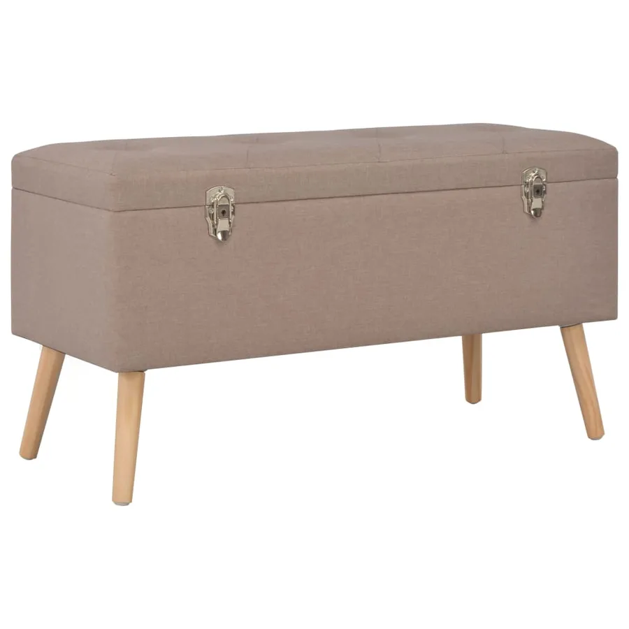 Tabourets de rangement lot de 3 Marron Tissu - 10