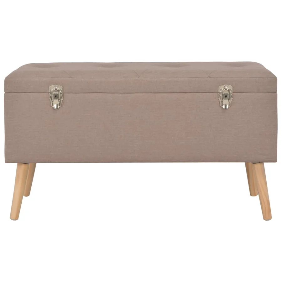 Tabourets de rangement lot de 3 Marron Tissu - 11