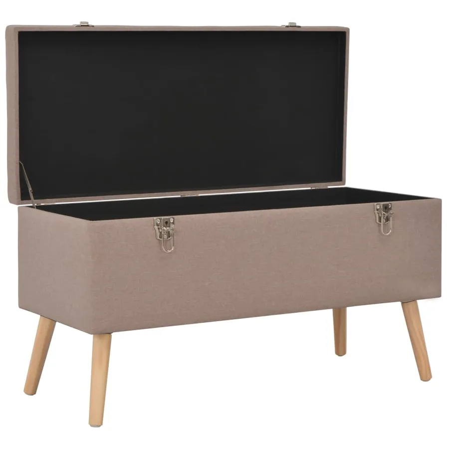 Tabourets de rangement lot de 3 Marron Tissu - 14