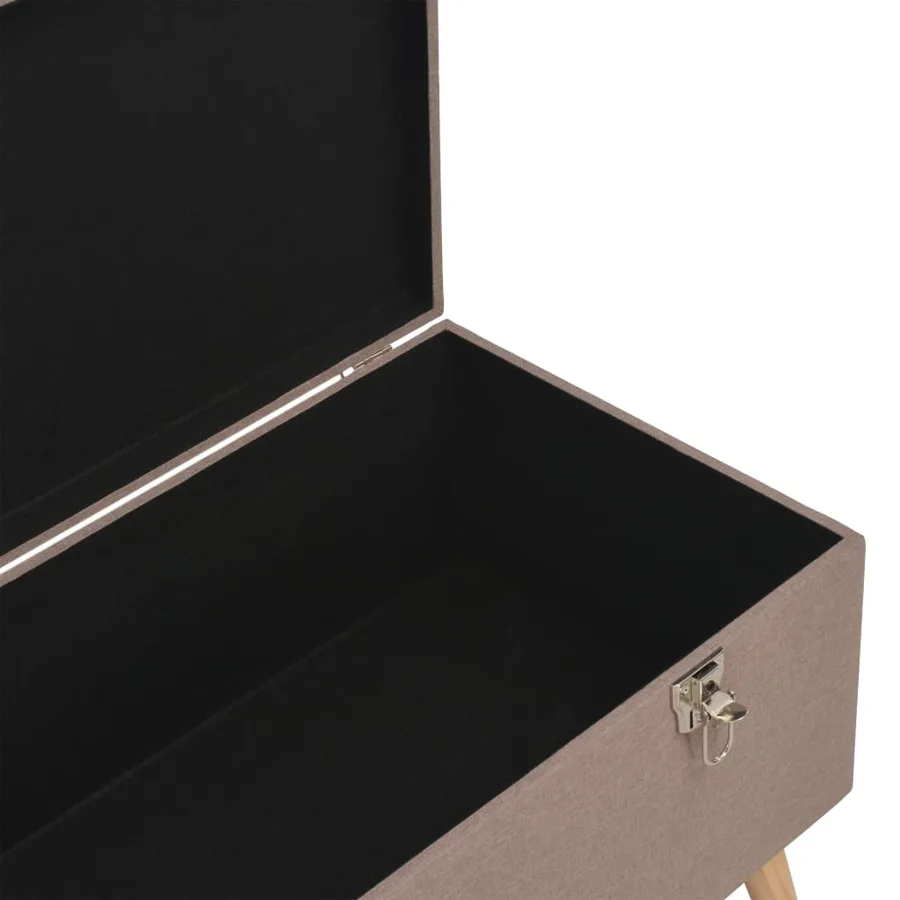 Tabourets de rangement lot de 3 Marron Tissu - 15