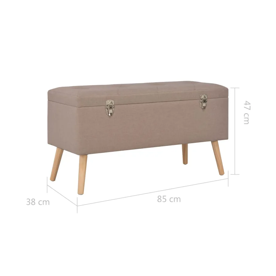 Tabourets de rangement lot de 3 Marron Tissu - 18