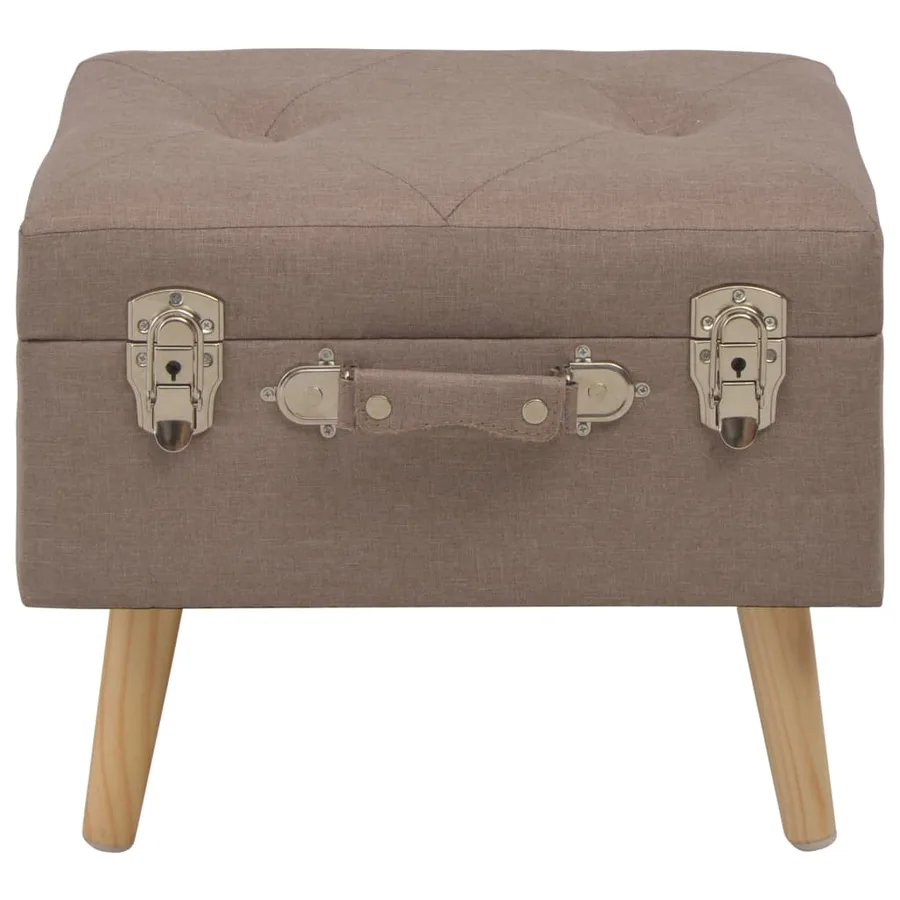 Tabourets de rangement lot de 3 Marron Tissu - 4