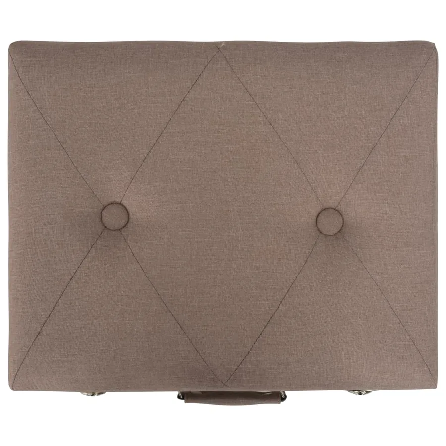 Tabourets de rangement lot de 3 Marron Tissu - 5