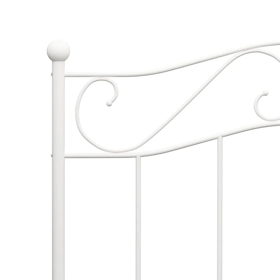 Cadre de lit sans matelas blanc métal 100x200 cm - 5