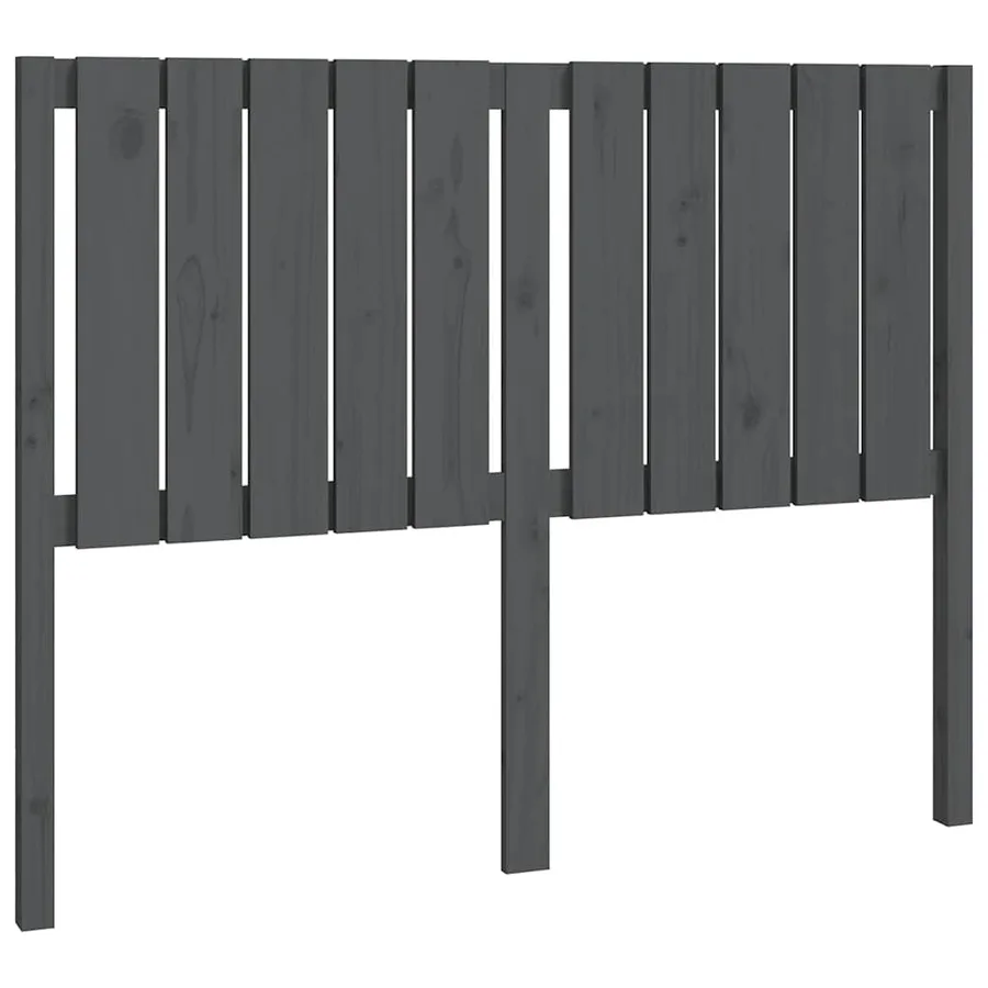 Tête de lit Gris 125,5x4x100 cm Bois massif de pin - 2