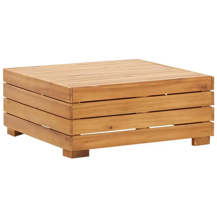 Salon de jardin 2 pcs avec coussins Bois d'acacia solide - 2