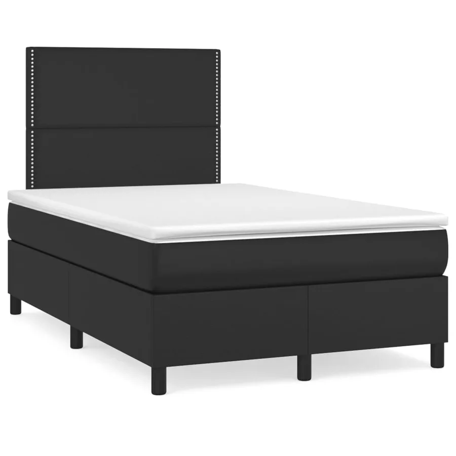 Sommier à lattes de lit matelas Noir 120x200 cm Similicuir - 2