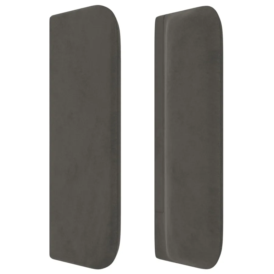 Tête de lit avec oreilles Gris foncé 93x16x78/88 cm Velours - 4