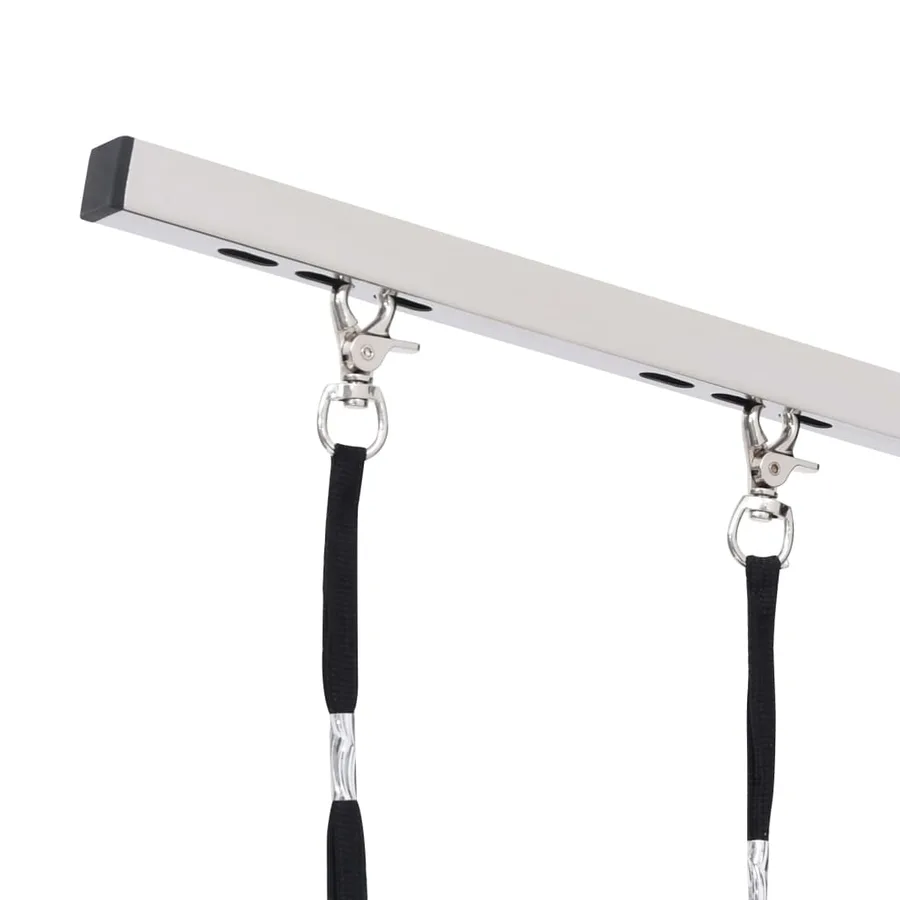 Table de toilettage réglable de chiens avec 2 boucles et panier - 7