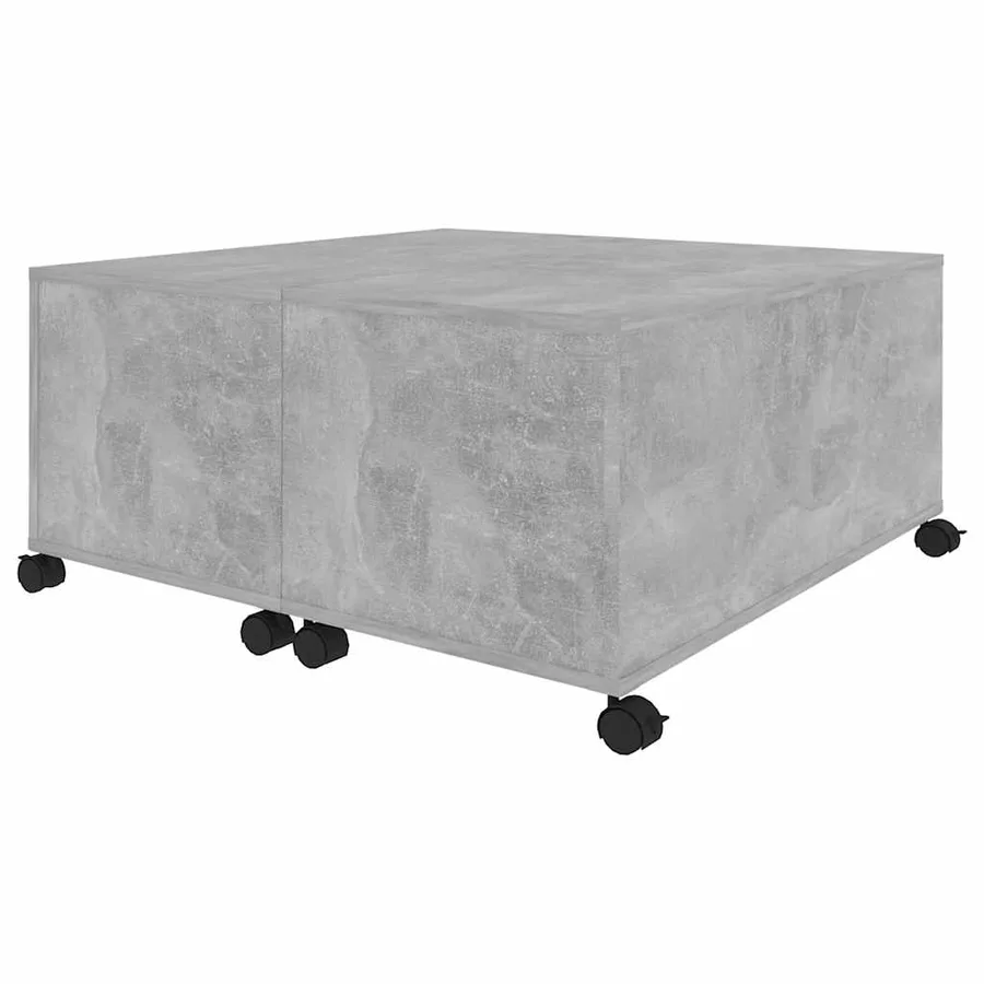 Table basse gris béton 75x75x38 cm bois d'ingénierie - 4