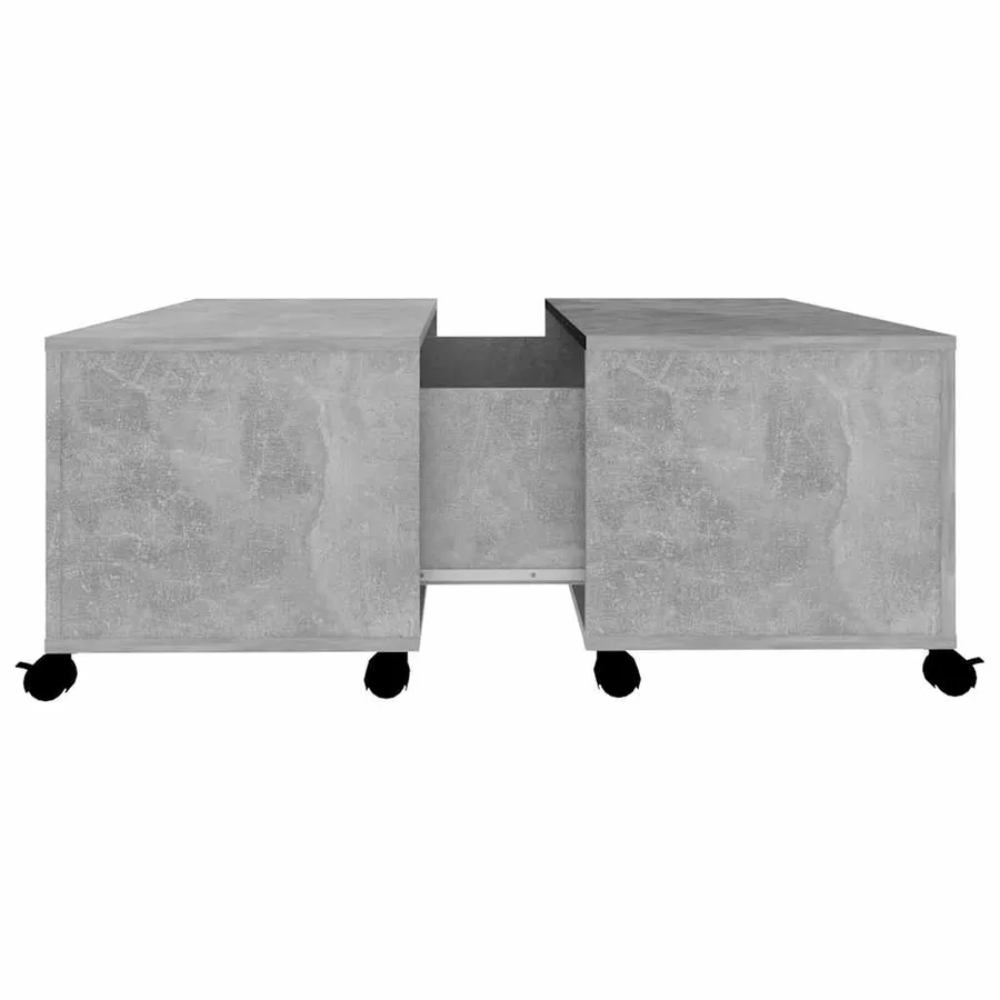 Table basse gris béton 75x75x38 cm bois d'ingénierie - 5