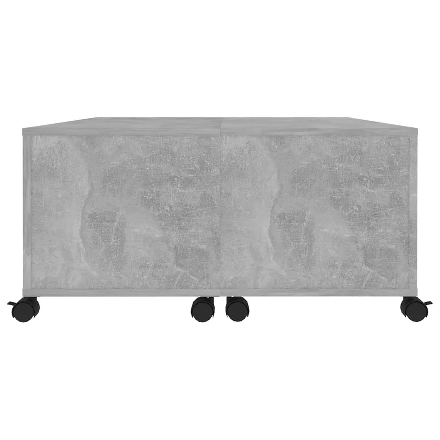 Table basse gris béton 75x75x38 cm bois d'ingénierie - 6