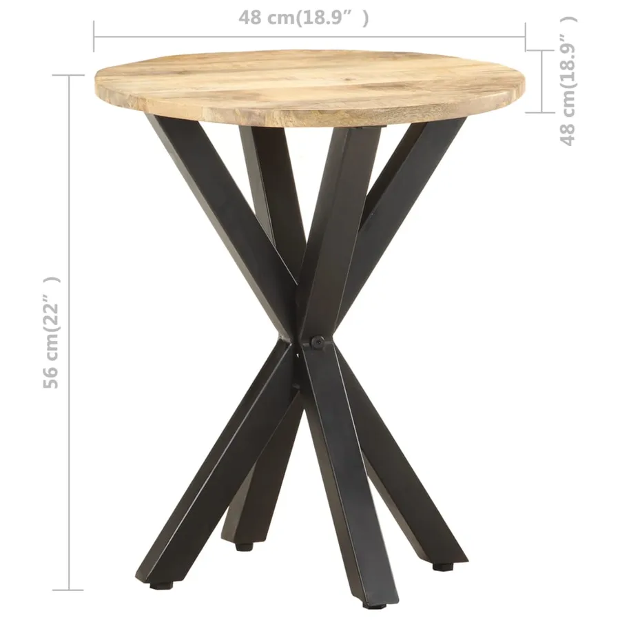 Table d'appoint 48x48x56 cm Bois de manguier massif - 6