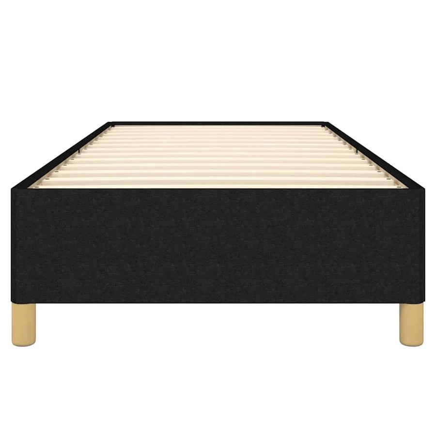 Cadre de lit sans matelas noir 90x200 cm tissu - 5