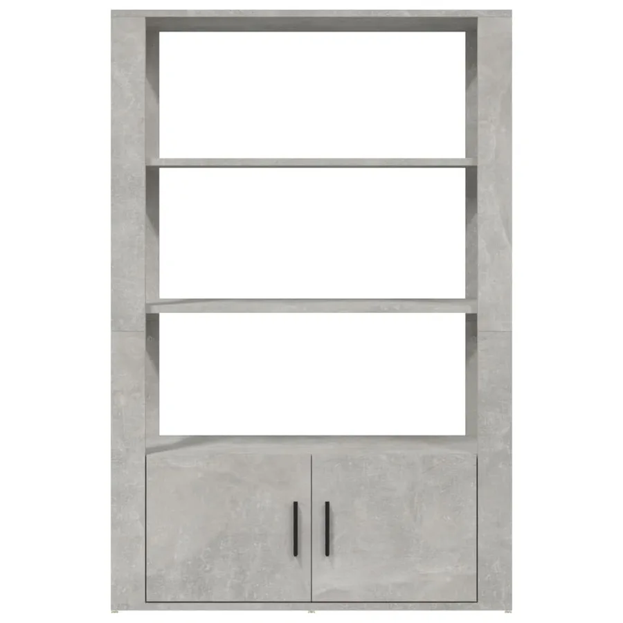 Buffet Gris béton 80x30x119,5 cm Bois d'ingénierie - 6