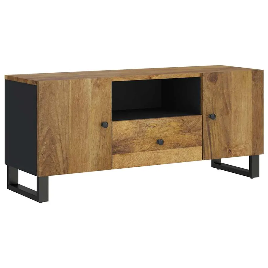 Meuble TV 105x33,5x46 cm bois de manguier et d'ingénierie - 10