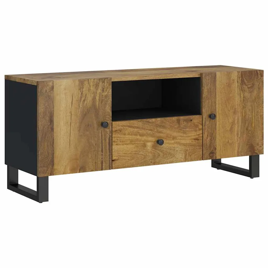 Meuble TV 105x33,5x46 cm bois de manguier et d'ingénierie - 13