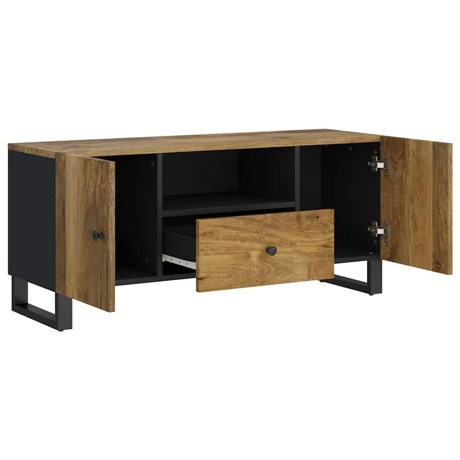 Meuble TV 105x33,5x46 cm bois de manguier et d'ingénierie - 3