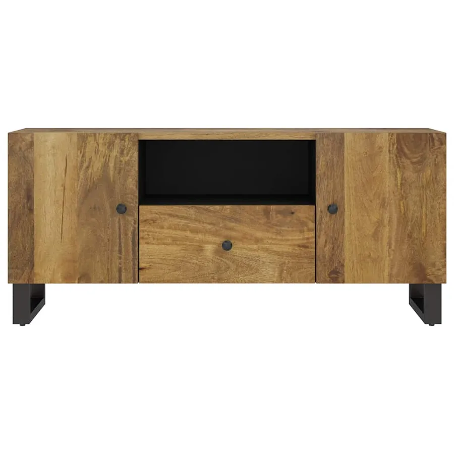 Meuble TV 105x33,5x46 cm bois de manguier et d'ingénierie - 4