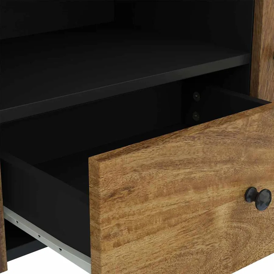 Meuble TV 105x33,5x46 cm bois de manguier et d'ingénierie - 7