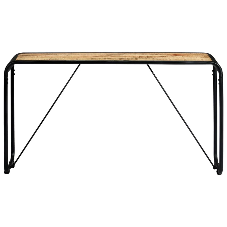 Table console 140 x 35 x 76 cm Bois de manguier massif brut - 2
