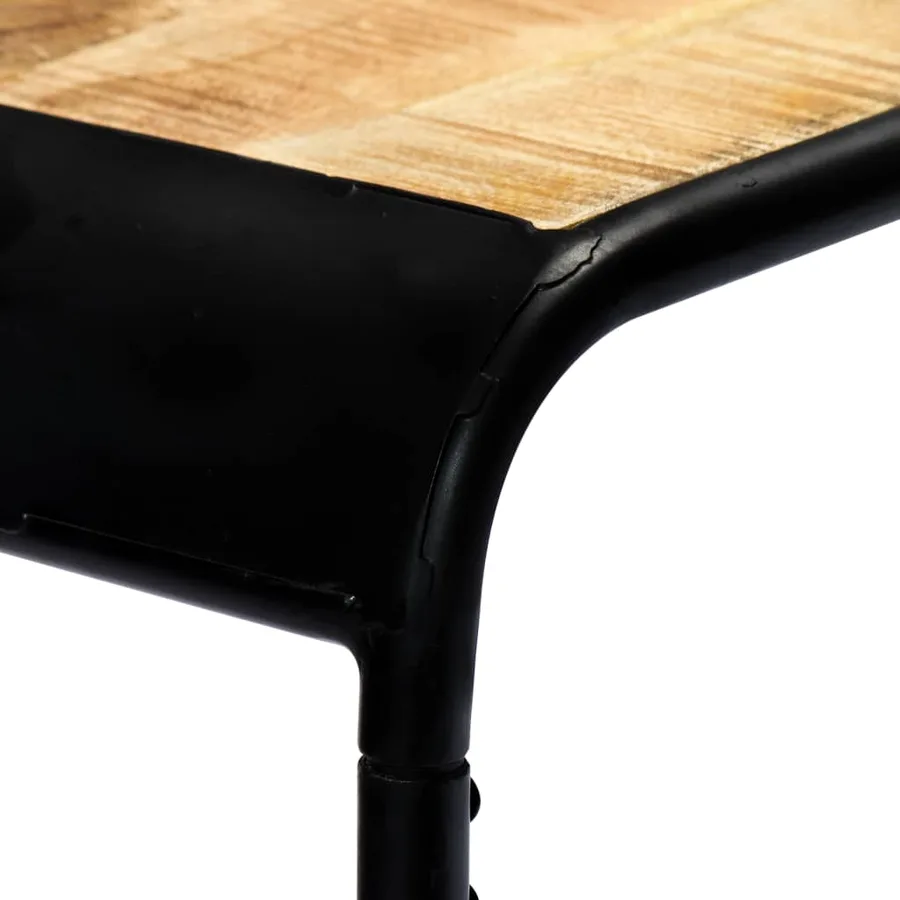 Table console 140 x 35 x 76 cm Bois de manguier massif brut - 5