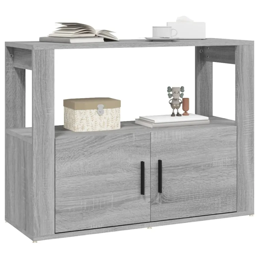 Buffet Sonoma gris 80x30x60 cm Bois d'ingénierie - 5