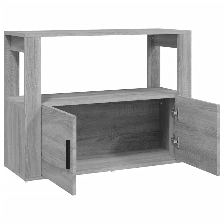Buffet Sonoma gris 80x30x60 cm Bois d'ingénierie - 6