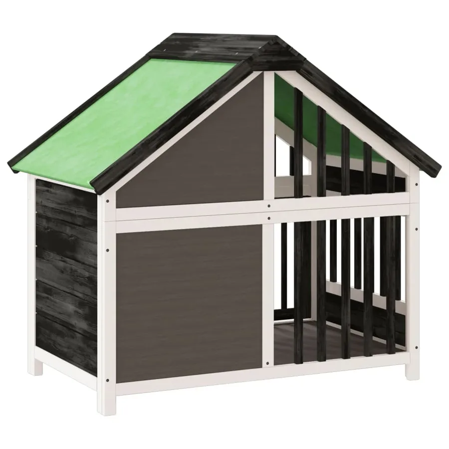 Chenil gris 96x60,5x87 cm bois de pin solide - 6