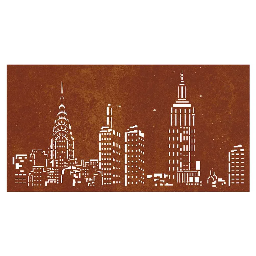 Décoration murale jardin 105x55cm acier corten design d'horizon - 5