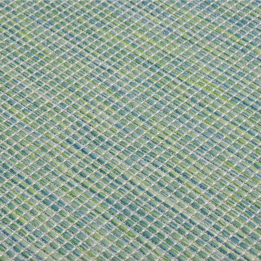 Tapis à tissage plat d'extérieur 100x200 cm Turquoise - 5
