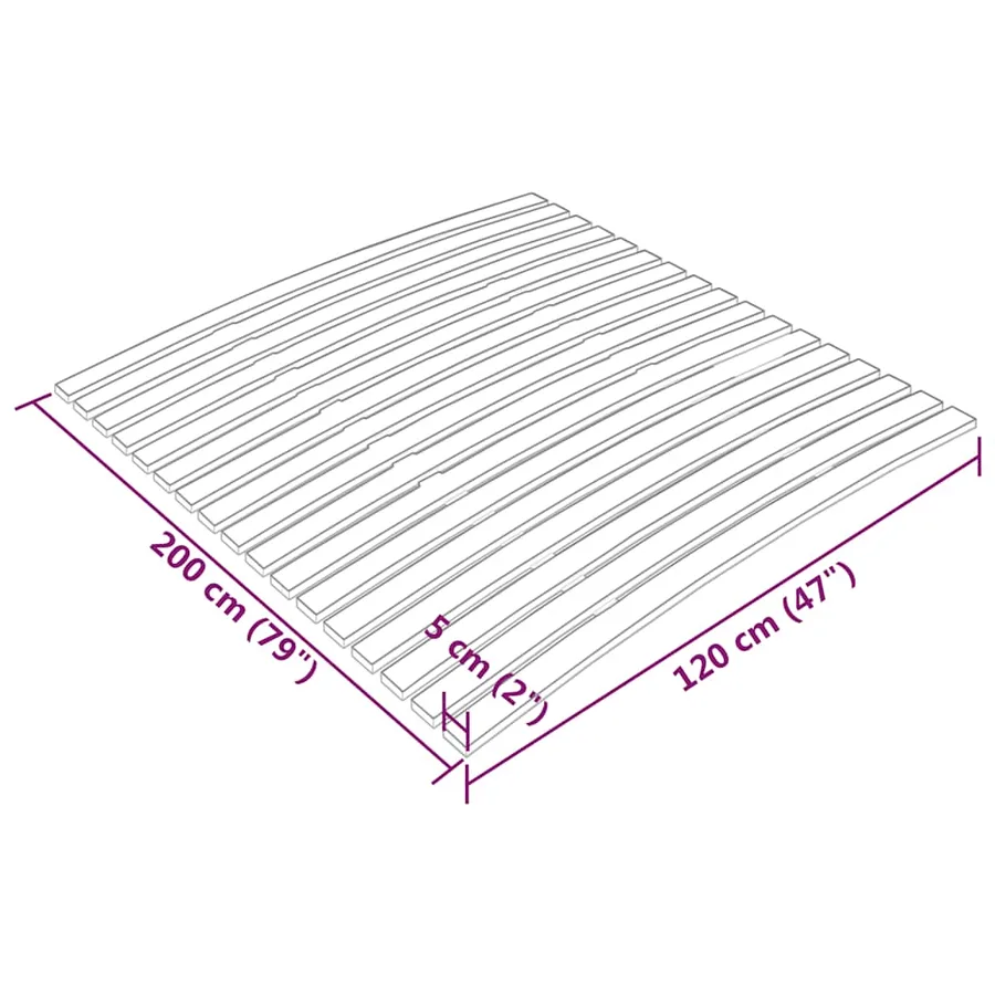 Latte de rechange pour sommier avec 17 lattes 120 x 200 cm - 7