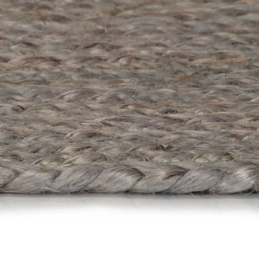 Tapis fait à la main Jute Rond 180 cm Gris - 3