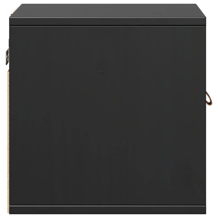 Armoires murales 2 pcs Noir 31,5x30x30 cm Bois de pin massif - 8